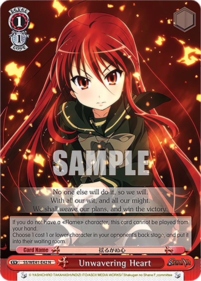 Unwavering Heart [Shakugan no Shana Premium Booster] | Cracking-Singles