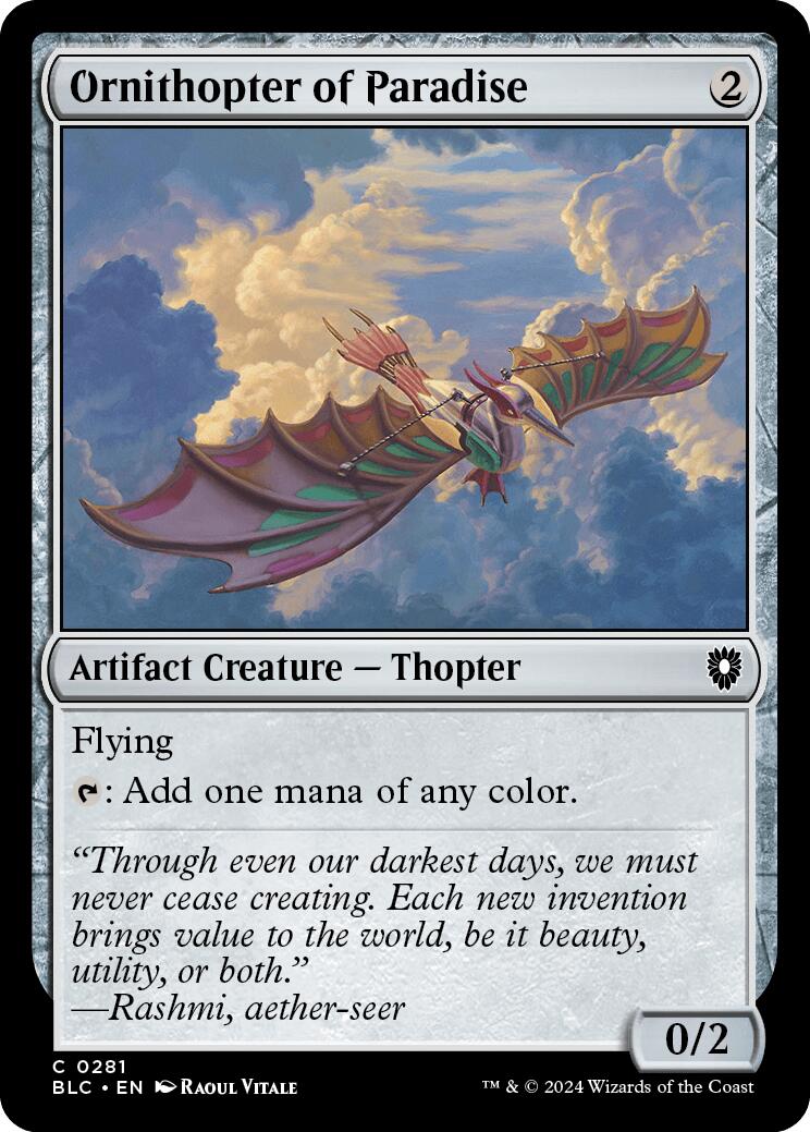 Ornithopter of Paradise [Bloomburrow Commander] | Cracking-Singles