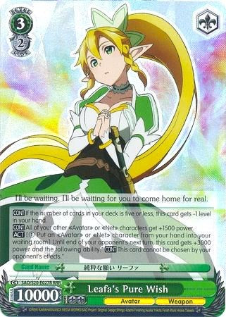 Leafa's Pure Wish (SAO/S20-E027R RRR) [Sword Art Online] | Cracking-Singles