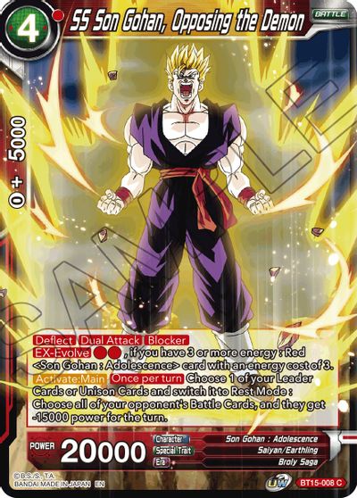 SS Son Gohan, Opposing the Demon (BT15-008) [Saiyan Showdown] | Cracking-Singles