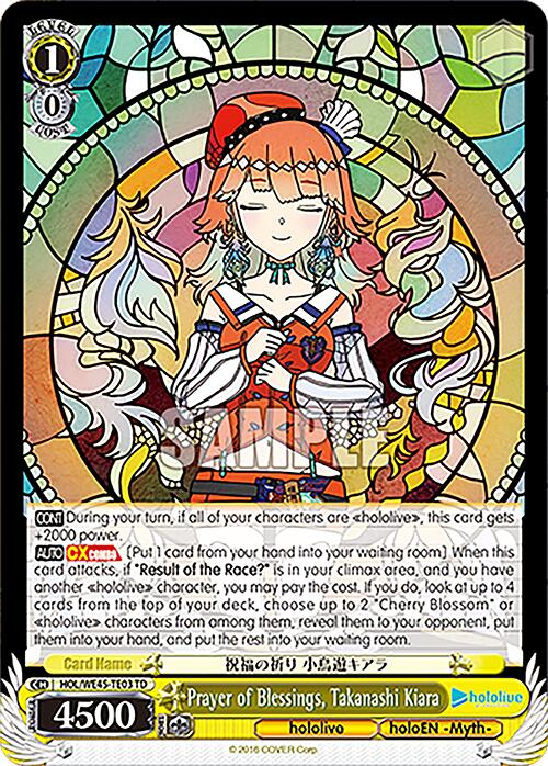 Prayer of Blessings, Takanashi Kiara (HOL/WE45-TE03 TD) [hololive production ft. Weiss Schwarz Ambassadors] | Cracking-Singles