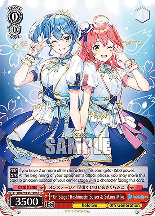 On Stage! Hoshimachi Suisei & Sakura Miko (HOL/WE45-TE06 TD) [hololive production ft. Weiss Schwarz Ambassadors] | Cracking-Singles