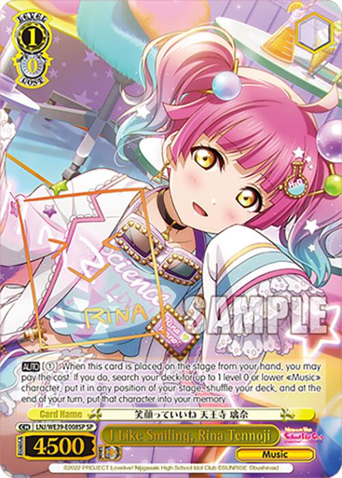I Like Smiling, Rina Tennoji (LNJ/WE39-E008SP SP) [Love Live! School Idol Festival 10th Anniversary] | Cracking-Singles