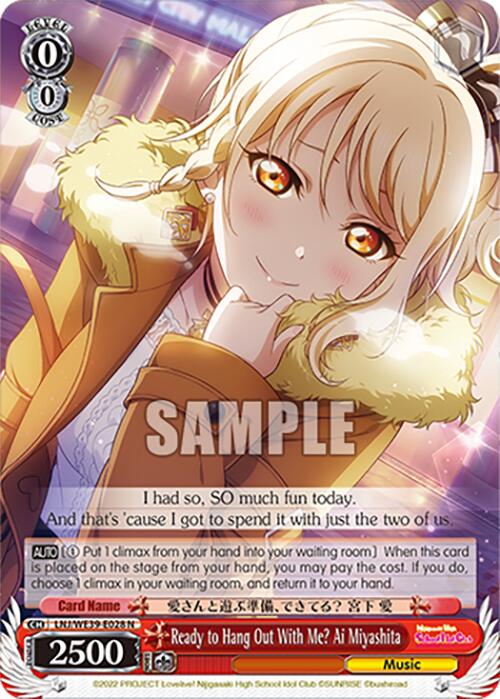 Ready to Hang Out With Me? Ai Miyashita (LNJ/WE39-E028 N) [Love Live! School Idol Festival 10th Anniversary] | Cracking-Singles