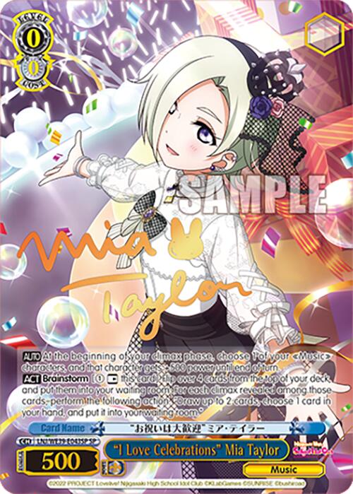 "I Love Celebrations" Mia Taylor (LNJ/WE39-E043SP SP) [Love Live! School Idol Festival 10th Anniversary] | Cracking-Singles