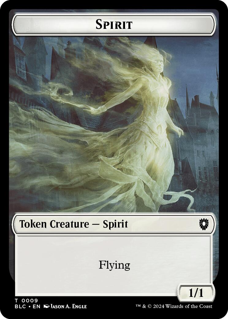 Spirit // Faerie Double-Sided Token [Bloomburrow Commander Tokens] | Cracking-Singles