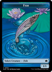 Bird (011) // Fish Double-Sided Token [Bloomburrow Commander Tokens] | Cracking-Singles