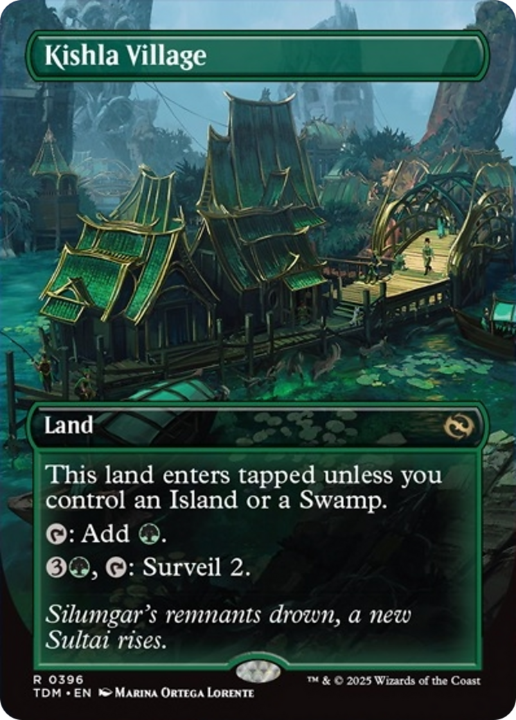 Kishla Village (Borderless) [Tarkir: Dragonstorm] | Cracking-Singles