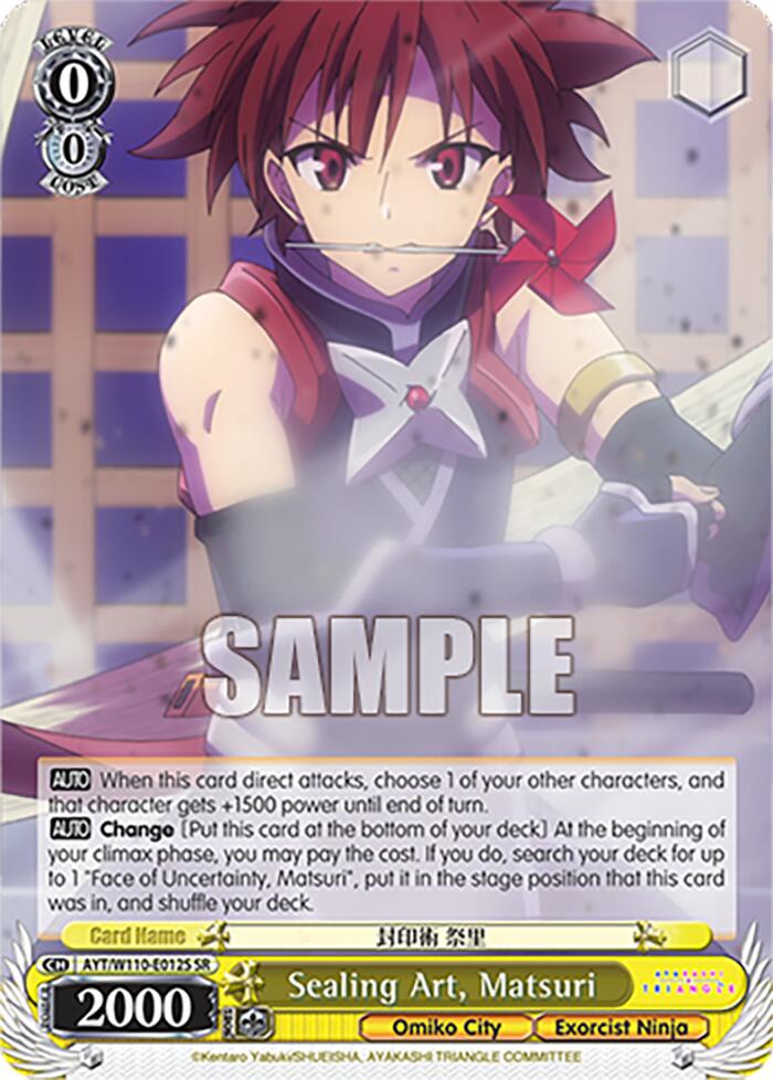 Sealing Art, Matsuri [Ayakashi Triangle] | Cracking-Singles