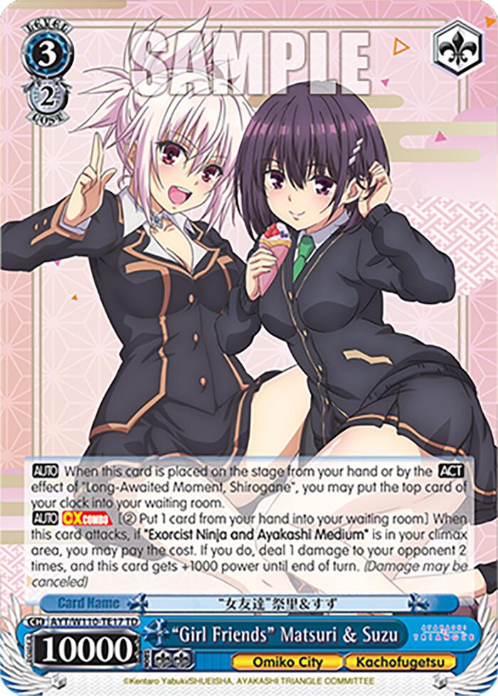 "Girl Friends" Matsuri & Suzu [Ayakashi Triangle] | Cracking-Singles