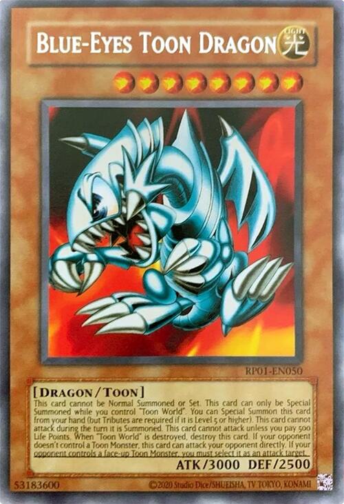 Blue-Eyes Toon Dragon [RP01-EN050] Rare | Cracking-Singles