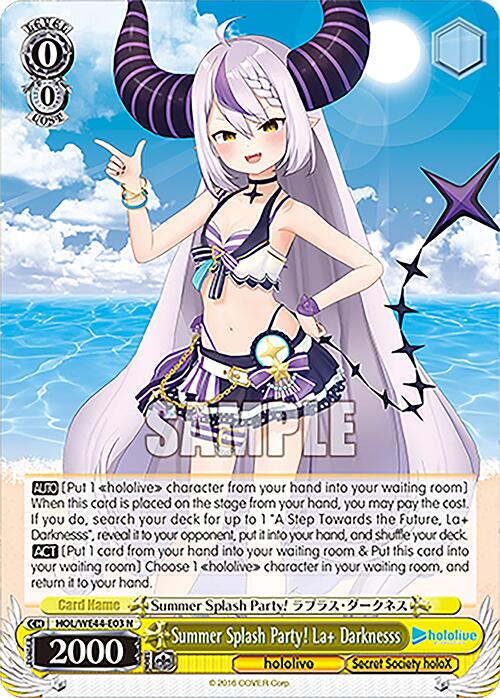 Summer Splash Party! La+ Darknesss (HOL/WE44-E03 N) [hololive production Summer Collection Premium Booster] | Cracking-Singles