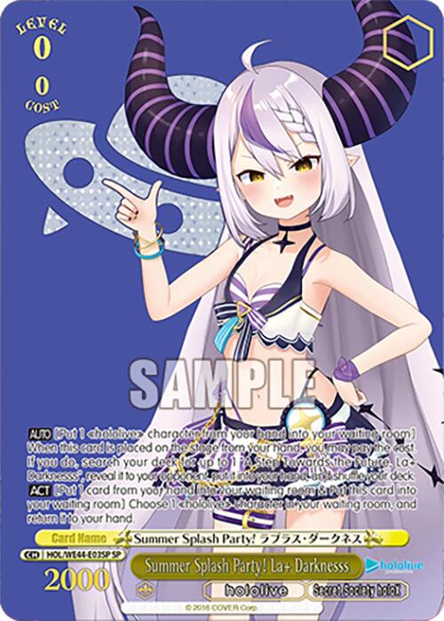 Summer Splash Party! La+ Darknesss (HOL/WE44-E03SP SP) [hololive production Summer Collection Premium Booster] | Cracking-Singles