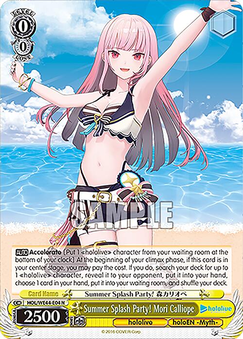 Summer Splash Party! Mori Calliope (HOL/WE44-E04 N) [hololive production Summer Collection Premium Booster] | Cracking-Singles