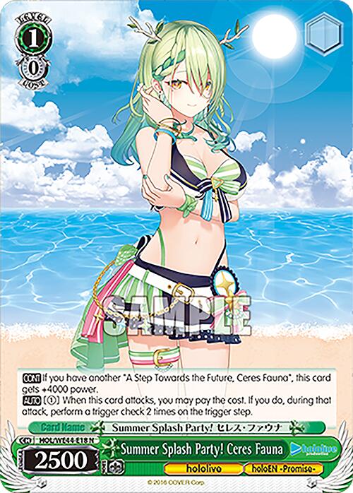 Summer Splash Party! Ceres Fauna (HOL/WE44-E18 N) [hololive production Summer Collection Premium Booster] | Cracking-Singles
