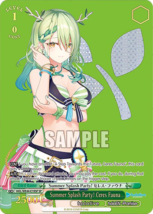 Summer Splash Party! Ceres Fauna (HOL/WE44-E18SP SP) [hololive production Summer Collection Premium Booster] | Cracking-Singles