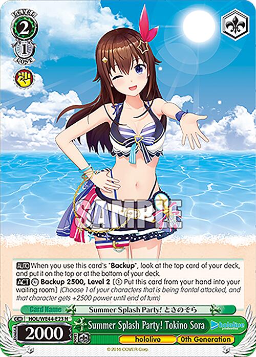 Summer Splash Party! Tokino Sora (HOL/WE44-E23 N) [hololive production Summer Collection Premium Booster] | Cracking-Singles