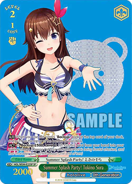 Summer Splash Party! Tokino Sora (HOL/WE44-E23SP SP) [hololive production Summer Collection Premium Booster] | Cracking-Singles