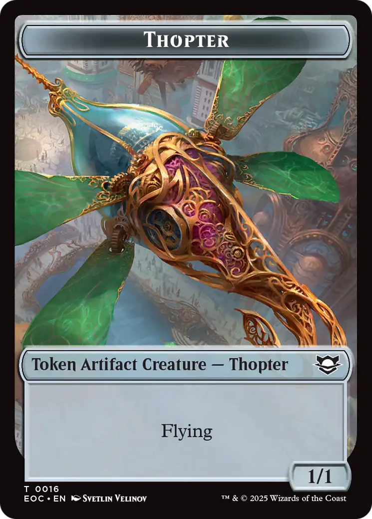 Thopter // Beast (0006) Double-Sided Token [Edge of Eternities Commander Tokens] | Cracking-Singles