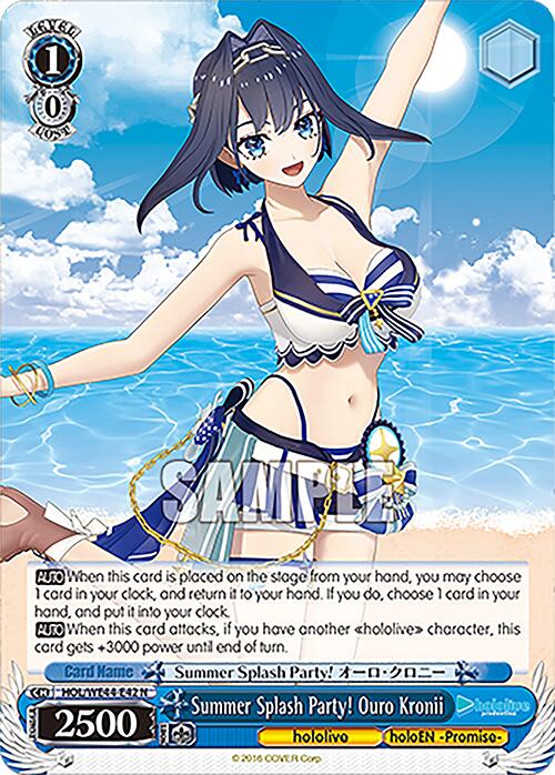 Summer Splash Party! Ouro Kronii (HOL/WE44-E42 N) [hololive production Summer Collection Premium Booster] | Cracking-Singles