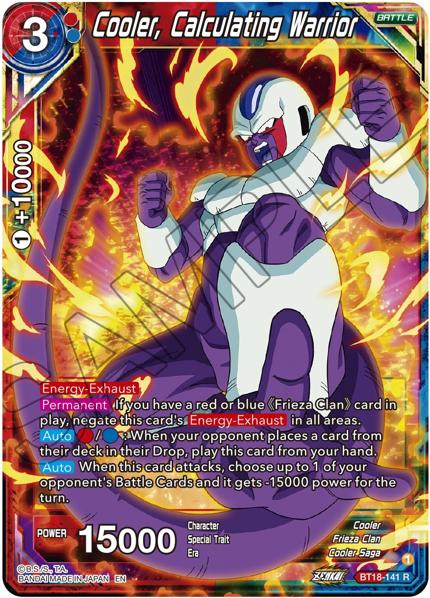 Cooler, Calculated Warrior (BT18-141) [Dawn of the Z-Legends] | Cracking-Singles