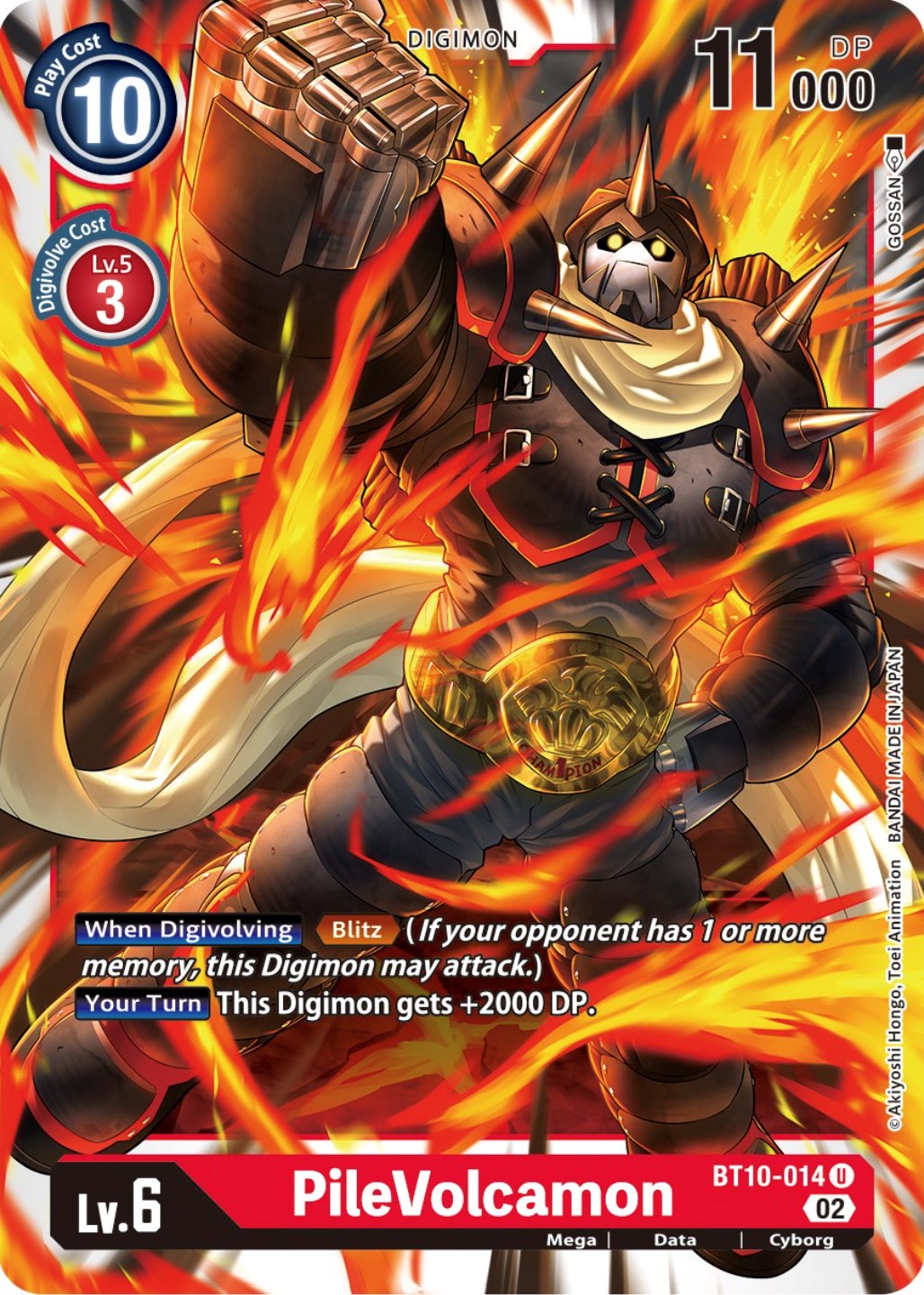 PileVolcamon [BT10-014] [Xros Encounter] | Cracking-Singles
