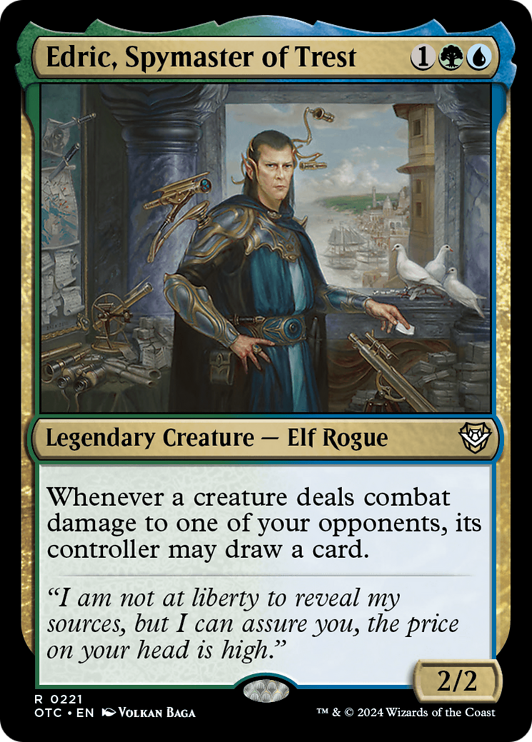 Edric, Spymaster of Trest [Outlaws of Thunder Junction Commander] | Cracking-Singles