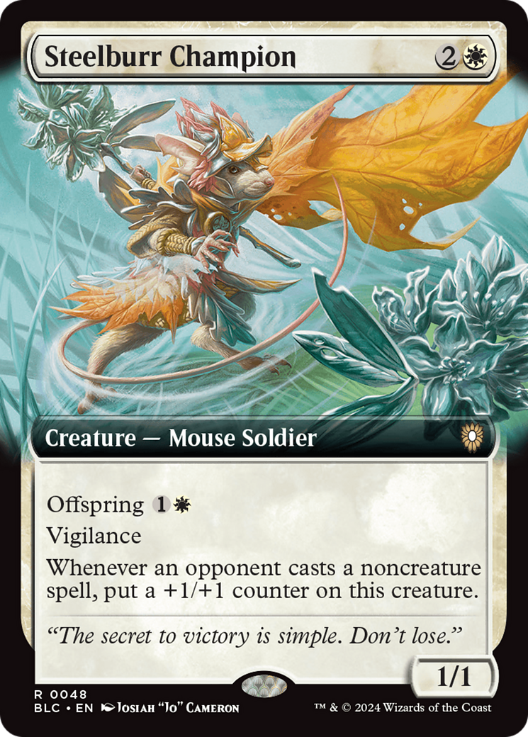 Steelburr Champion (Extended Art) [Bloomburrow Commander] | Cracking-Singles