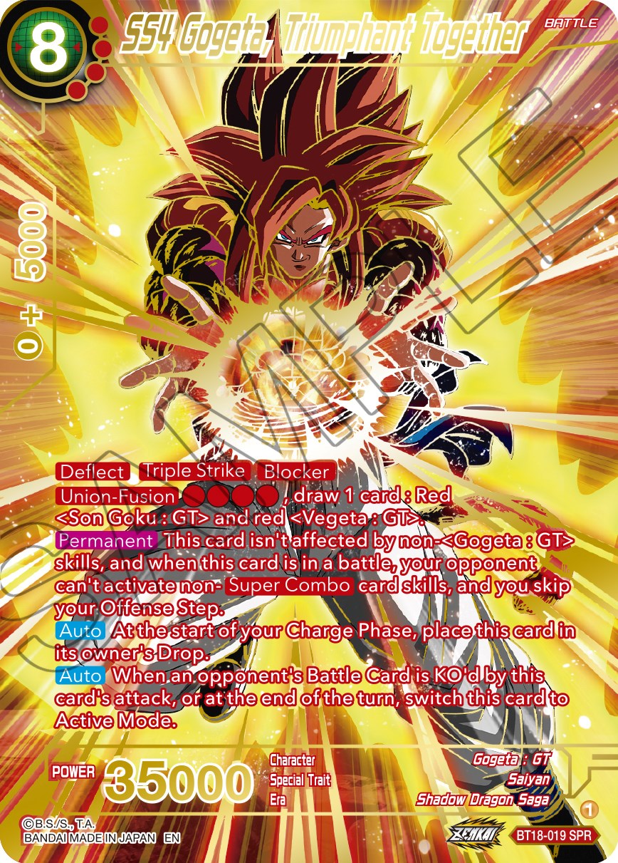 SS4 Gogeta, Triumphant Together (SPR) (BT18-019) [Dawn of the Z-Legends] | Cracking-Singles
