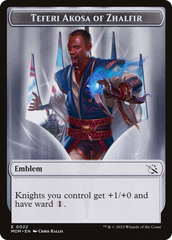 Treasure (21) // Teferi Akosa of Zhalfir Emblem Double-Sided Token [March of the Machine Tokens] | Cracking-Singles