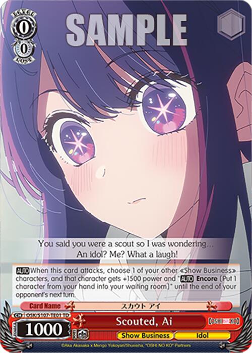 Scouted, Ai (OSK/S107-TE01 TD) [[OSHI NO KO]] | Cracking-Singles