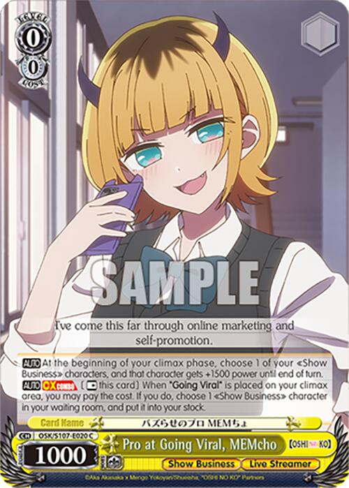 Pro at Going Viral, MEMcho (OSK/S107-E020 C) [[OSHI NO KO]] | Cracking-Singles