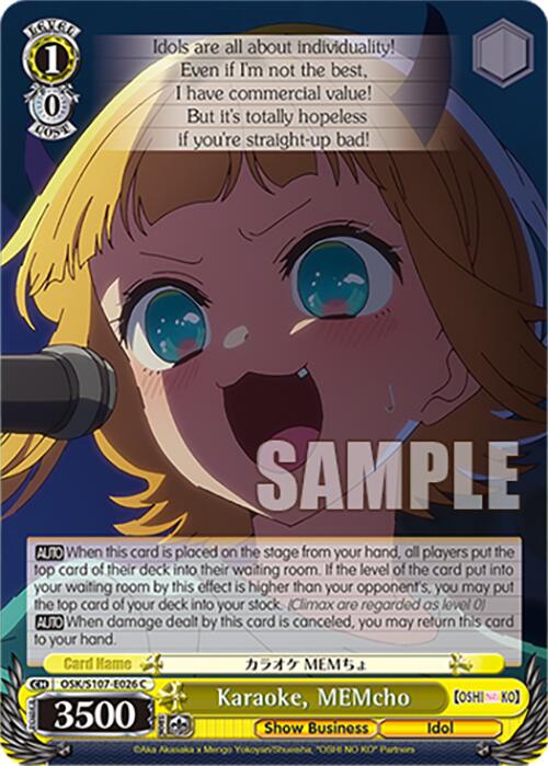 Karaoke, MEMcho (OSK/S107-E026 C) [[OSHI NO KO]] | Cracking-Singles