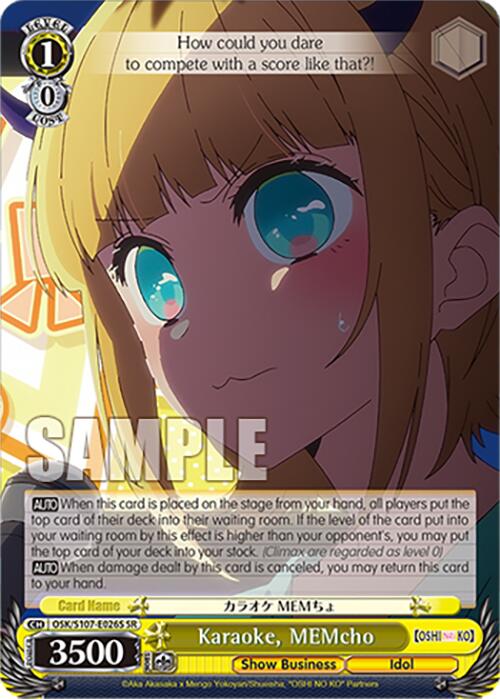 Karaoke, MEMcho (OSK/S107-E026S SR) [[OSHI NO KO]] | Cracking-Singles