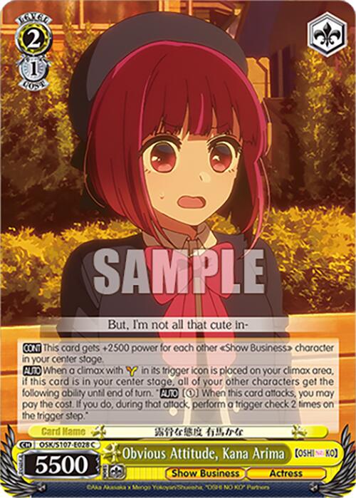 Obvious Attitude, Kana Arima (OSK/S107-E028 C) [[OSHI NO KO]] | Cracking-Singles