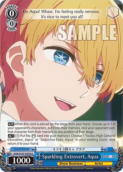 Sparkling Extrovert, Aqua (OSK/S107-E076 U) [[OSHI NO KO]] | Cracking-Singles
