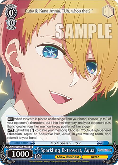 Sparkling Extrovert, Aqua (OSK/S107-E076S SR) [[OSHI NO KO]] | Cracking-Singles