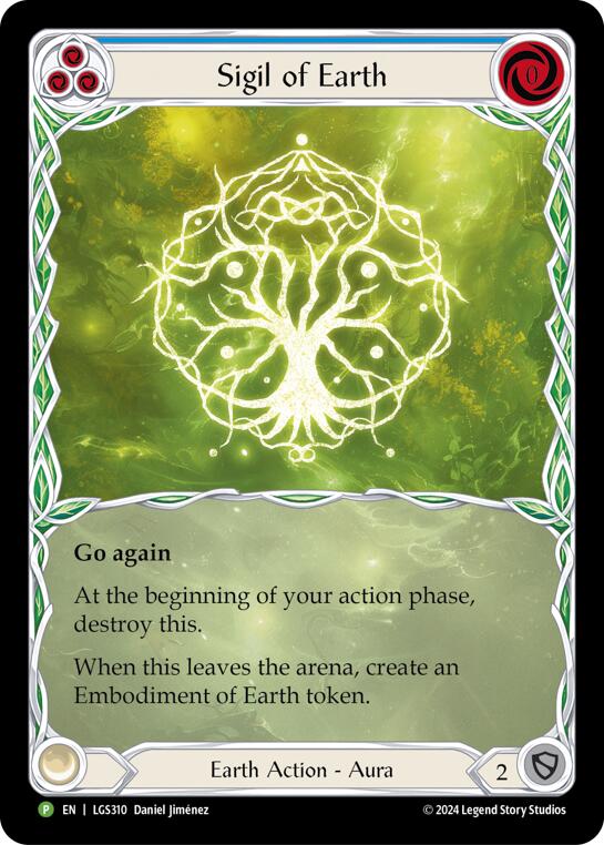 Sigil of Earth (Extended Art) [LGS310] (Promo)  Rainbow Foil | Cracking-Singles