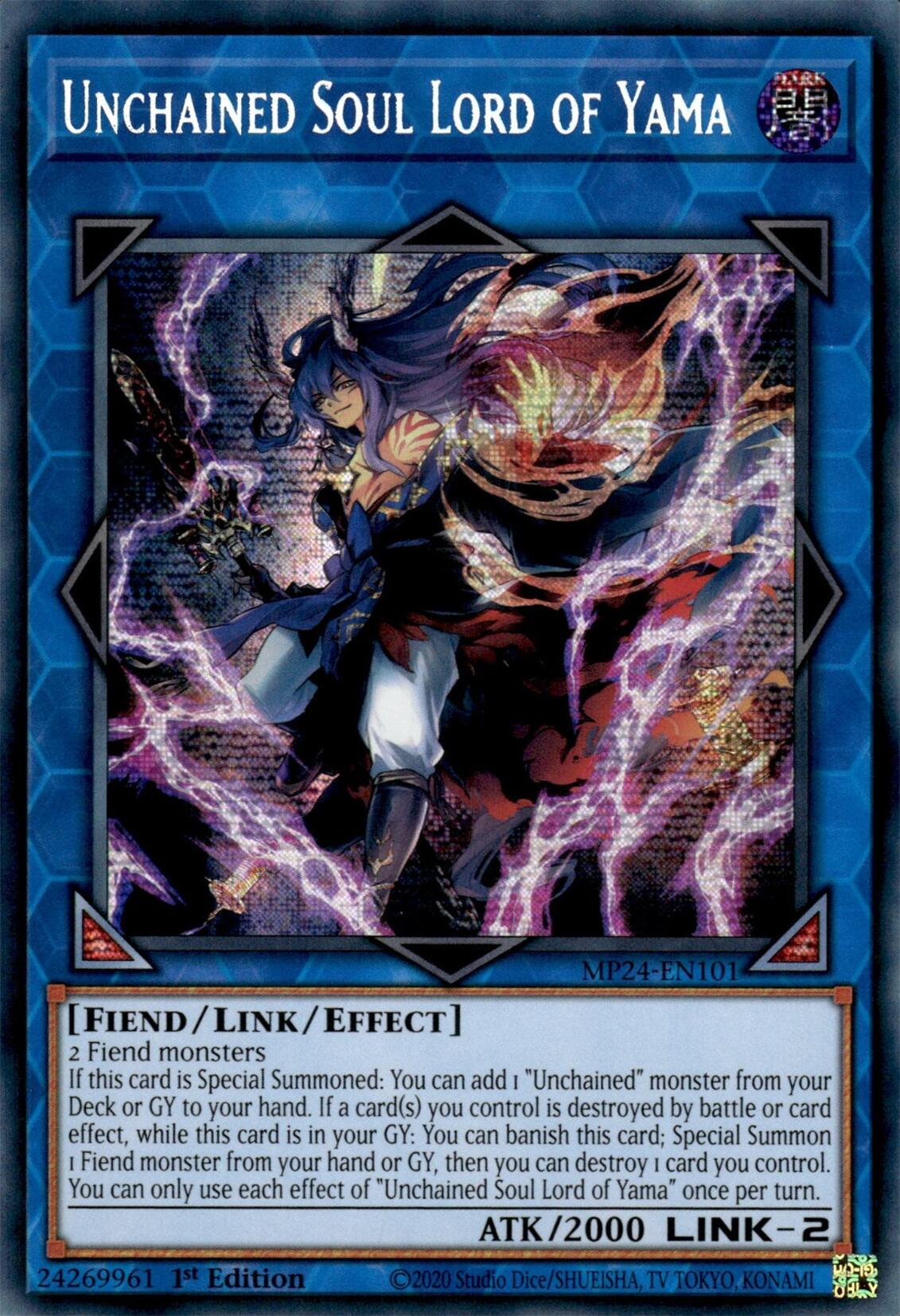 Unchained Soul Lord of Yama [MP24-EN101] Prismatic Secret Rare | Cracking-Singles