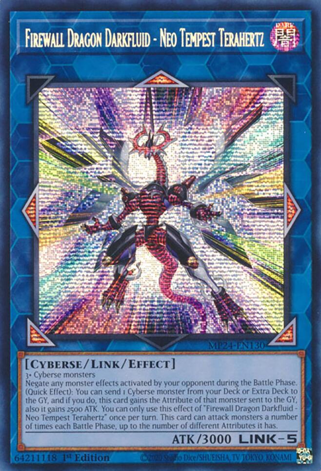 Firewall Dragon Darkfluid - Neo Tempest Terahertz [MP24-EN130] Prismatic Secret Rare | Cracking-Singles