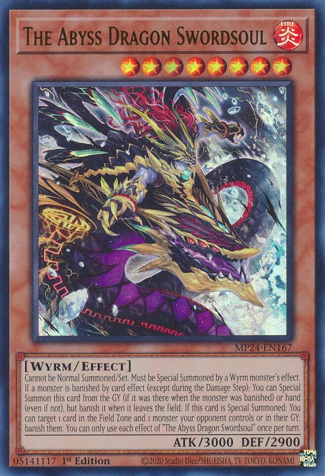 The Abyss Dragon Swordsoul [MP24-EN167] Ultra Rare | Cracking-Singles