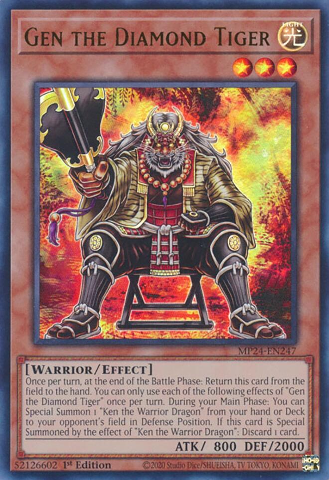 Gen the Diamond Tiger [MP24-EN247] Ultra Rare | Cracking-Singles