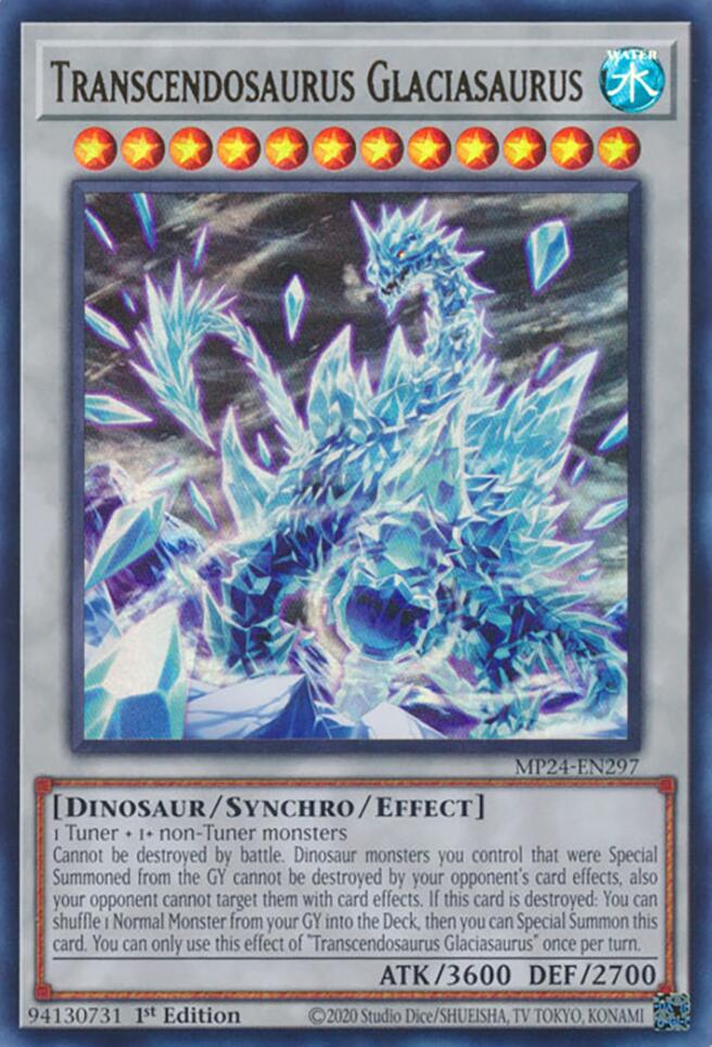 Transcendosaurus Glaciasaurus [MP24-EN297] Ultra Rare | Cracking-Singles