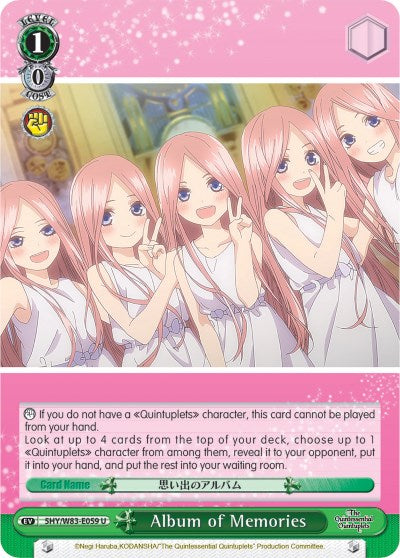 Album of Memories (5HY/W83-E059 U) [The Quintessential Quintuplets] | Cracking-Singles