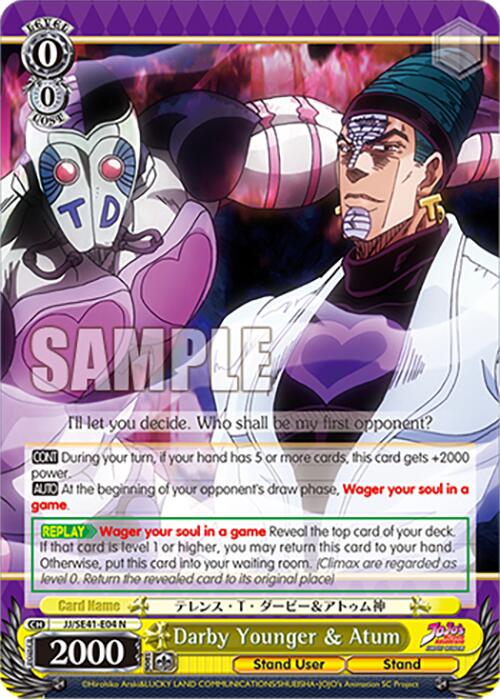 Darby Younger & Atum (JJ/SE41-E04 N) [JoJo's Bizarre Adventure: Golden Wind] | Cracking-Singles