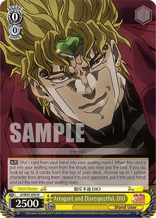 Arrogant and Disrespectful, DIO (JJ/SE41-E05 N) [JoJo's Bizarre Adventure: Golden Wind] | Cracking-Singles