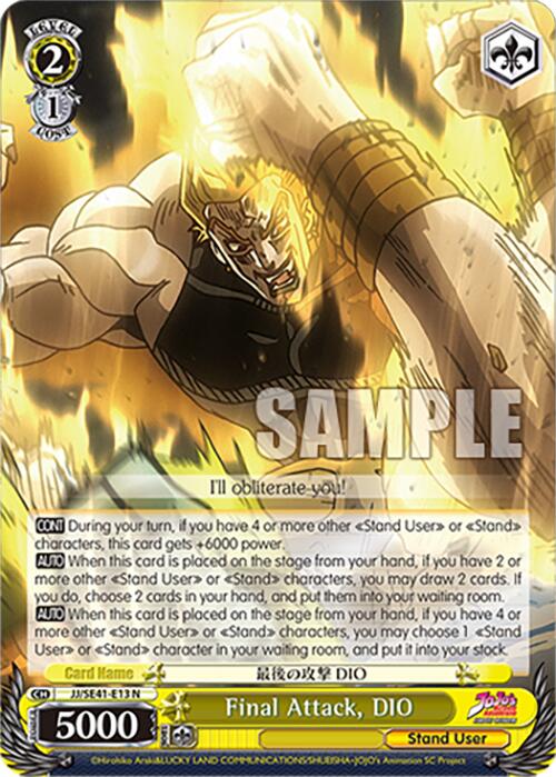 Final Attack, DIO (JJ/SE41-E13 N) [JoJo's Bizarre Adventure: Golden Wind] | Cracking-Singles