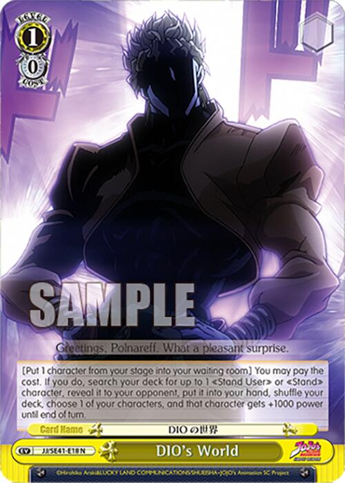 DIO's World (JJ/SE41-E18 N) [JoJo's Bizarre Adventure: Golden Wind] | Cracking-Singles