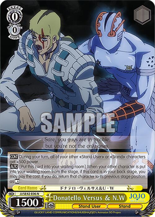 Donatello Versus & N.W (JJ/SE42-E06 N) [JoJo's Bizarre Adventure: Golden Wind] | Cracking-Singles