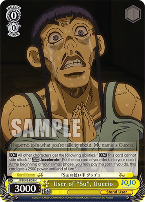 User of "Su", Guccio (JJ/SE42-E08 N) [JoJo's Bizarre Adventure: Golden Wind] | Cracking-Singles